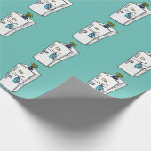 Funny cartoon illustratie cadeaupapier (Hoek)