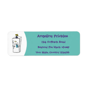 Funny cartoon illustratie etiket