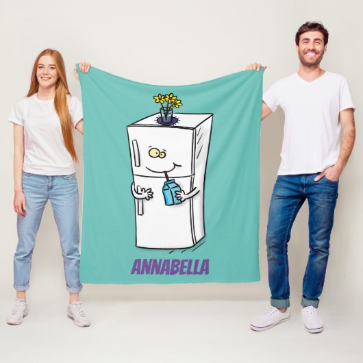 Funny cartoon illustratie fleece deken (In situ)