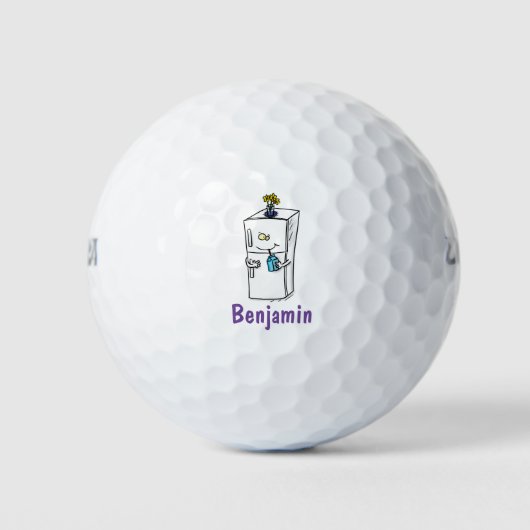Funny cartoon illustratie golfballen (Voorkant)