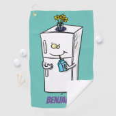 Funny cartoon illustratie golfhanddoek (Insitu)