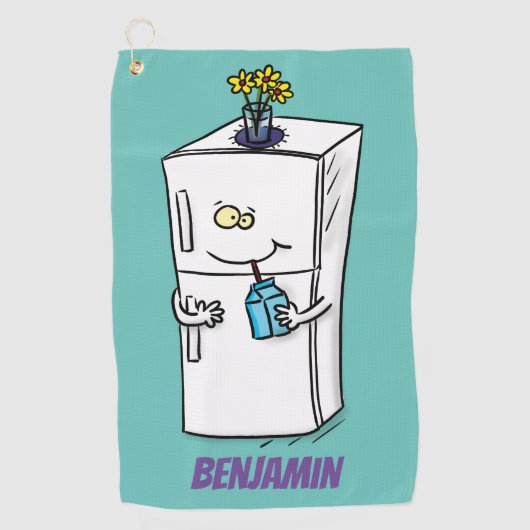 Funny cartoon illustratie golfhanddoek (Voorkant)