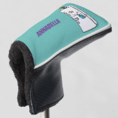 Funny cartoon illustratie golfheadcover (3/4 voorkant)
