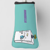 Funny cartoon illustratie golfheadcover (Draai 90)