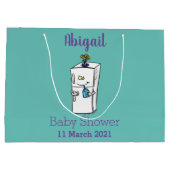 Funny cartoon illustratie groot cadeauzakje (Achterkant)