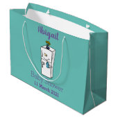 Funny cartoon illustratie groot cadeauzakje (Achterkant Gekanteld)