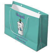 Funny cartoon illustratie groot cadeauzakje (Voorkant Gekanteld)