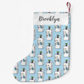 Funny cartoon illustratie kleine kerstsok (Achterkant)