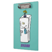 Funny cartoon illustratie klembord (Links)