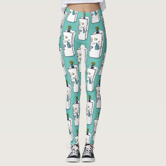 Funny cartoon illustratie leggings (Voorkant)