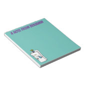 Funny cartoon illustratie notitieblok (Schuin)