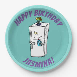 Funny cartoon illustratie papieren bordje