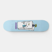 Funny cartoon illustratie persoonlijk skateboard (Horizontaal)