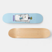 Funny cartoon illustratie persoonlijk skateboard (Horizontaal)