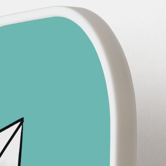 Funny cartoon illustratie pickleball paddle (Links Detail)