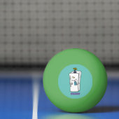 Funny cartoon illustratie pingpongbal (Net)