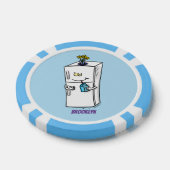 Funny cartoon illustratie poker chips (Enkel)