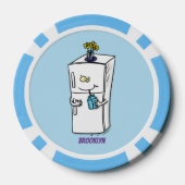 Funny cartoon illustratie poker chips (Achterkant)