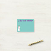 Funny cartoon illustratie post-it® notes (Op bureau)