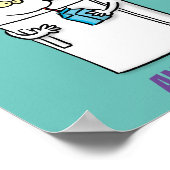 Funny cartoon illustratie poster (Hoek)