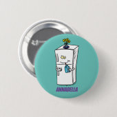 Funny cartoon illustratie ronde button 5,7 cm (Voorkant /achterkant)