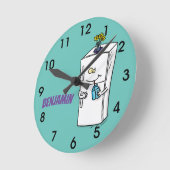 Funny cartoon illustratie ronde cloc ronde klok (Hoek)