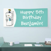 Funny cartoon illustratie spandoek (Beurs)