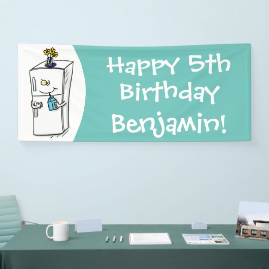 Funny cartoon illustratie spandoek (Beurs)