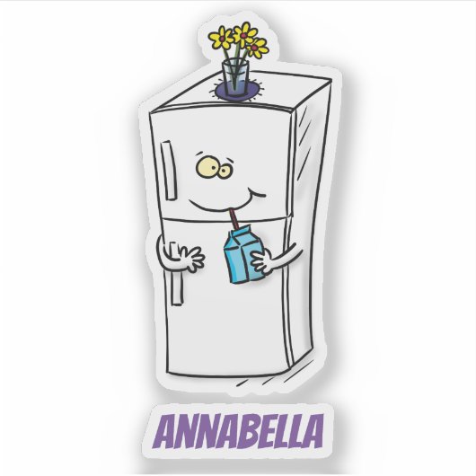 Funny cartoon illustratie sticker (Voorkant)