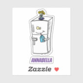 Funny cartoon illustratie sticker (Vel)