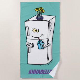 Funny cartoon illustratie strandlaken