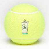 Funny cartoon illustratie tennisballen (Achterkant)