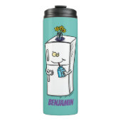 Funny cartoon illustratie thermosbeker (Voorkant)