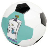 Funny cartoon illustratie voetbal (Drie kwart)