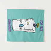 Funny cartoon illustratie wandkleed (Voorkant (horizontaal))