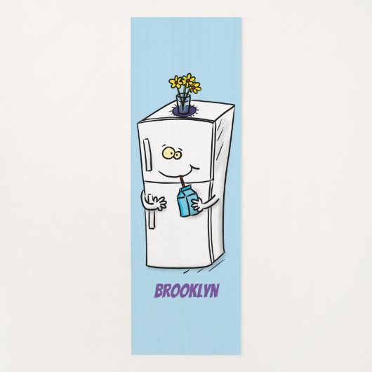 Funny cartoon illustratie yogamat (Voorkant)