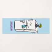 Funny cartoon illustratie yogamat (Voorkant (horizontaal))