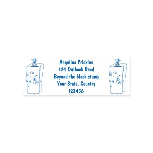 Funny cartoon illustratie zelfinktende stempel (Design)
