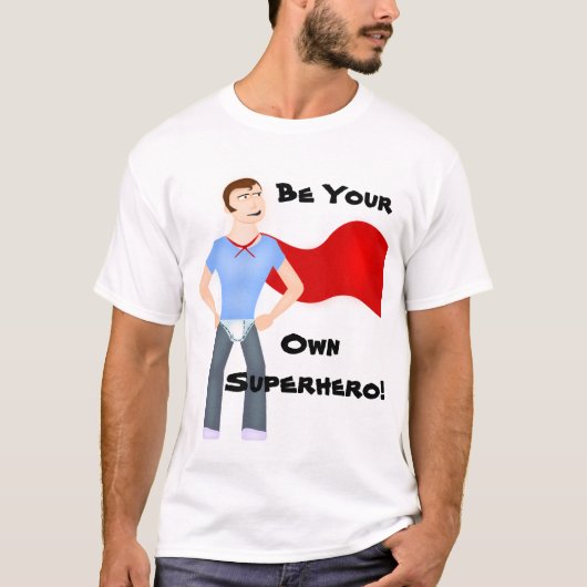Funny Cartoon is je eigen superheld T-shirt (Voorkant)
