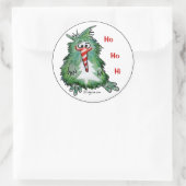 Funny Cartoon Kiwi Bird 2 Ronde Sticker (Tas)