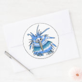 Funny Cartoon Kiwi Bird 5 Round Sticker (Envelop)