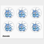 Funny Cartoon Kiwi Bird 5 Round Sticker (Vel)