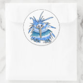 Funny Cartoon Kiwi Bird 5 Round Sticker (Tas)