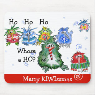 Funny Cartoon Kiwi kerstcadeau Mousepad Muismat