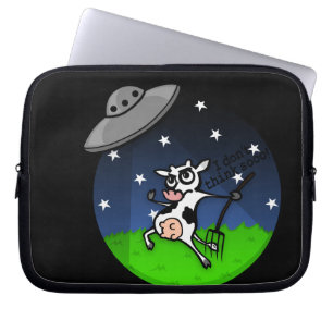 FUNNY CARTOON KOE ALIEN ABDUCTION LAPTOP SLEEVE