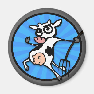 FUNNY CARTOON KOE ROND MAGNET