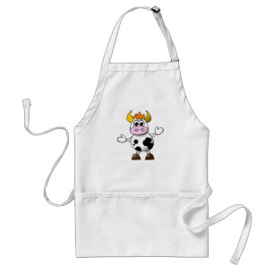 Funny Cartoon Koe Standaard Schort