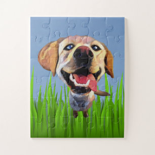 Funny Cartoon Labrador Retriever Puzzle voor kinde Legpuzzel