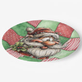 Funny Cartoon Laughing Santa  Papieren Bordje (Gekanteld)
