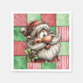 Funny Cartoon Laughing Santa Servet (Voorkant)